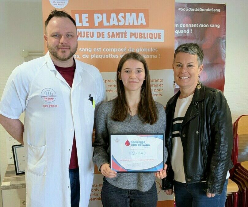 Challenge inter-organismes de l’EFS : l’IFSI-IFAS conserve son titre de plus jeune donneur